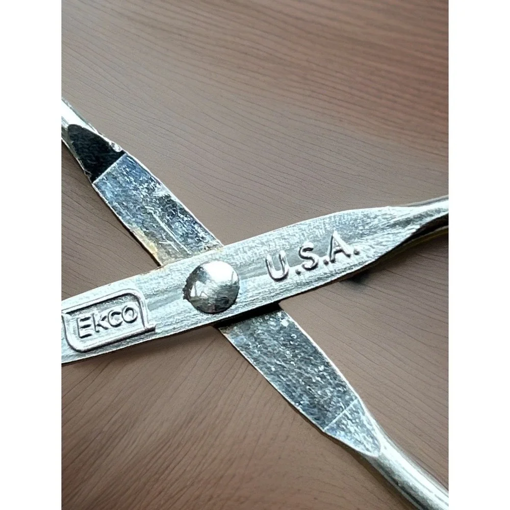 Vintage Ekco USA Metal Tongs 8